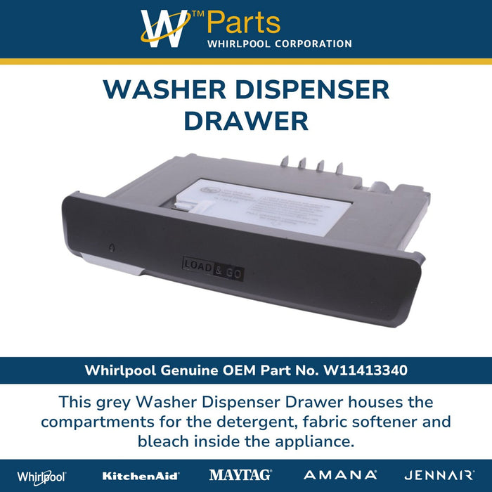 Whirlpool Washer Dispenser Drawer - W11413340