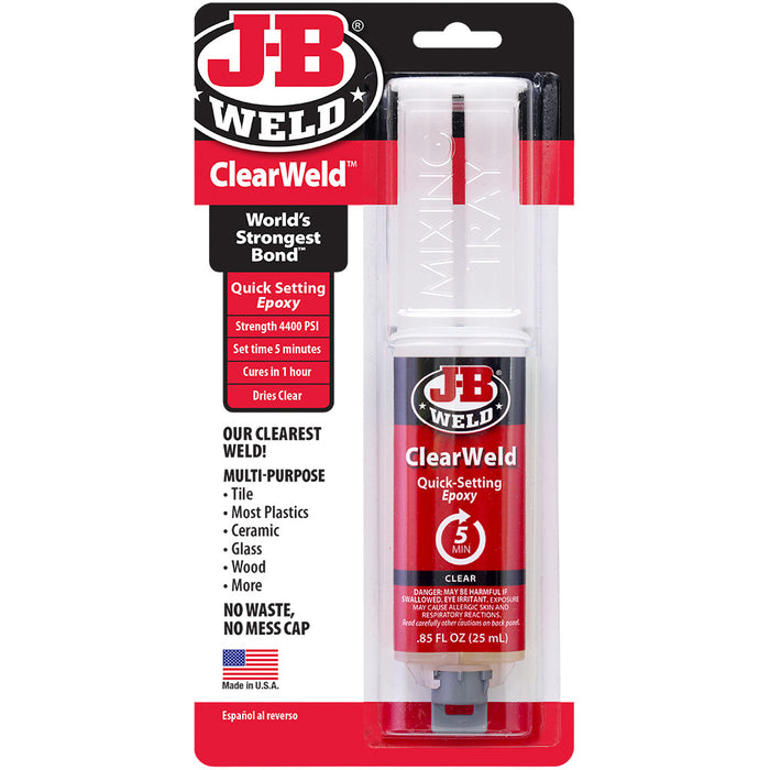 J-B Weld Clear Quick-Setting Epoxy - 50112