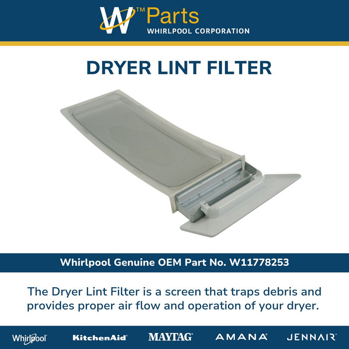 Whirlpool Dryer Lint Screen - W11778253