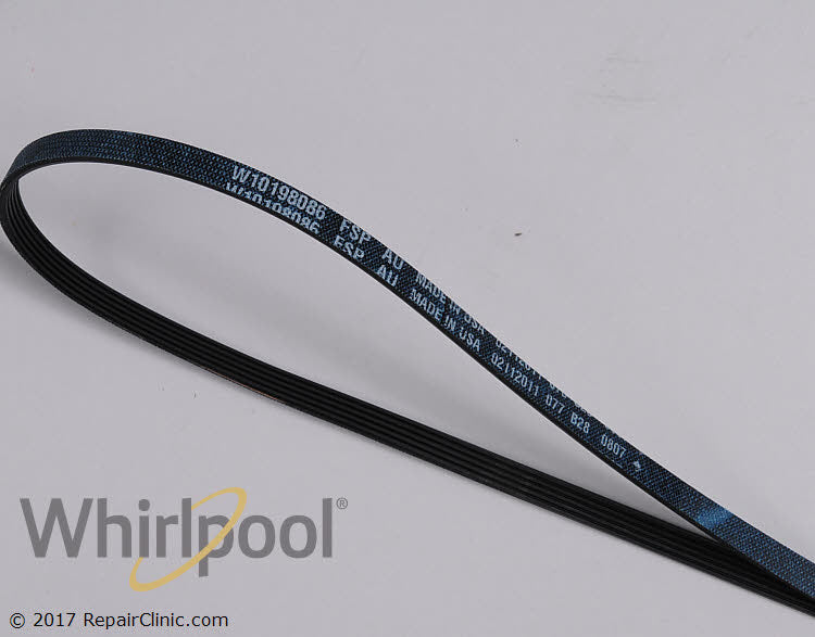 Whirlpool Dryer Drum Drive Belt - WPW10198086